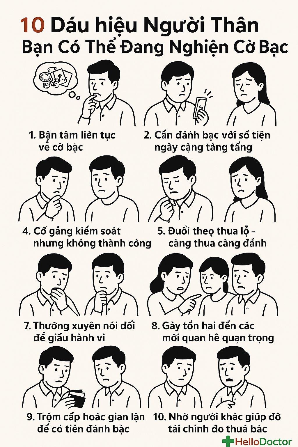 10 Dấu hiệu Người Thân Bạn Có Thể Đang Nghiện Cờ Bạc