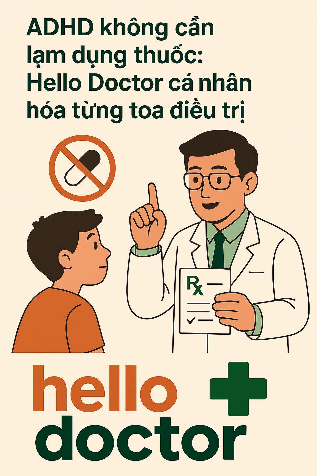 ADHD không cần lạm dụng thuốc: Hello Doctor cá nhân hoá từng toa điều trị