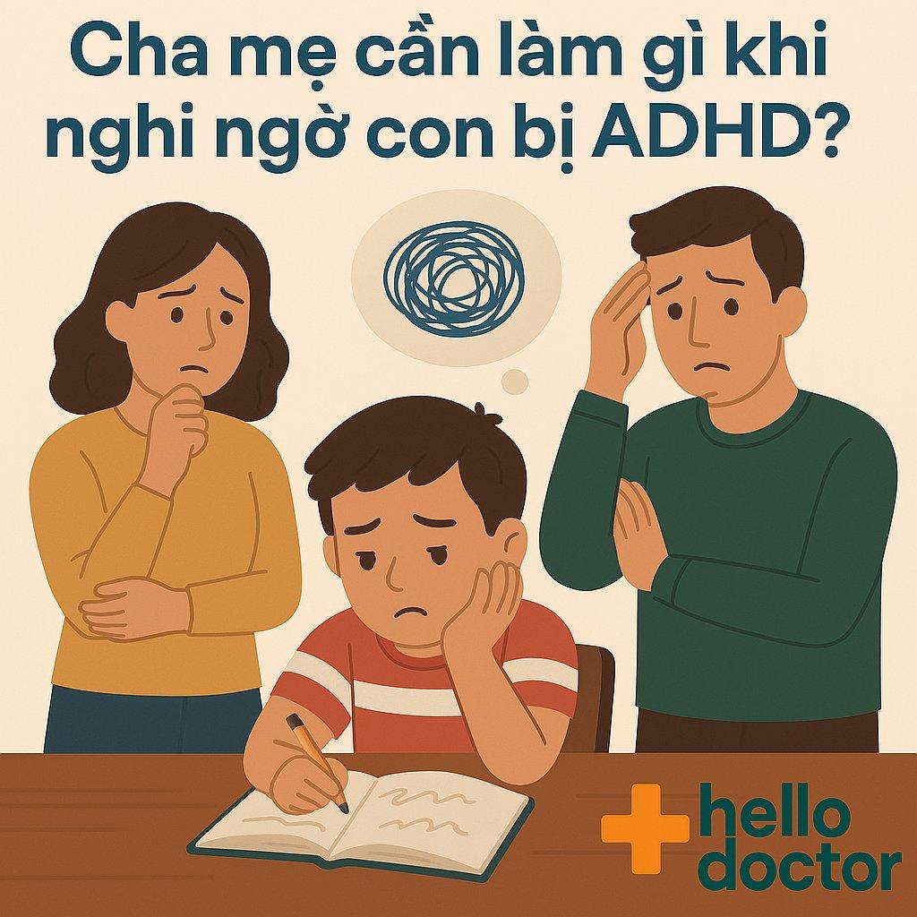 Cha mẹ cần làm gì khi nghi ngờ con bị ADHD?