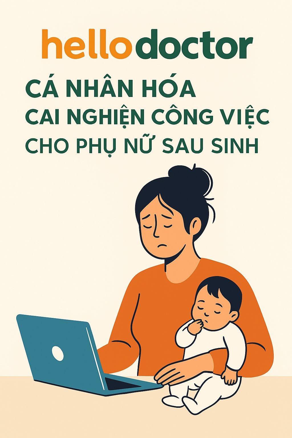 Cá nhân hóa cai nghiện công việc cho phụ nữ sau sinh cố gắng vừa chăm con vừa làm việc