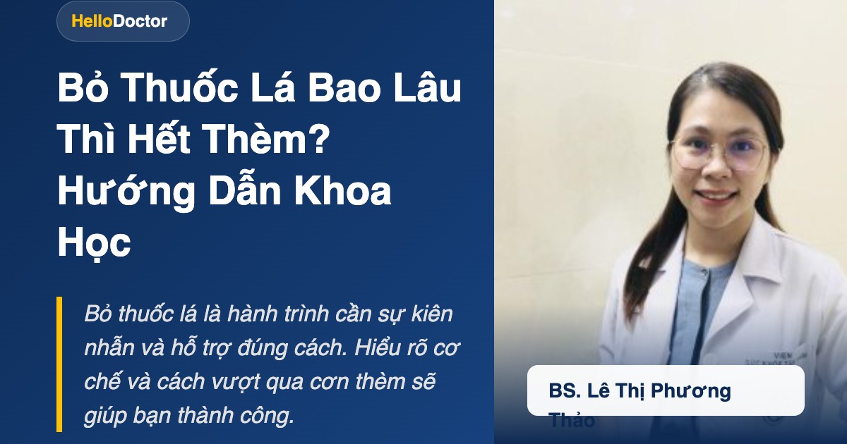 Bỏ Thuốc Lá Bao Lâu Thì Hết Thèm? Hướng Dẫn Khoa Học