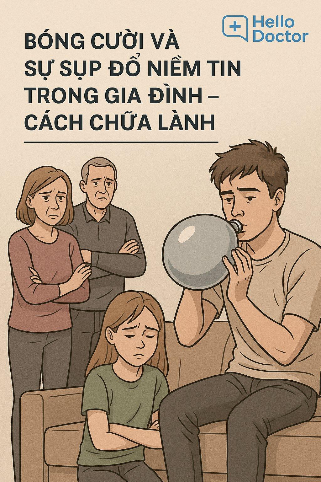 Bóng cười và sự sụp đổ niềm tin trong gia đình – Cách chữa lành