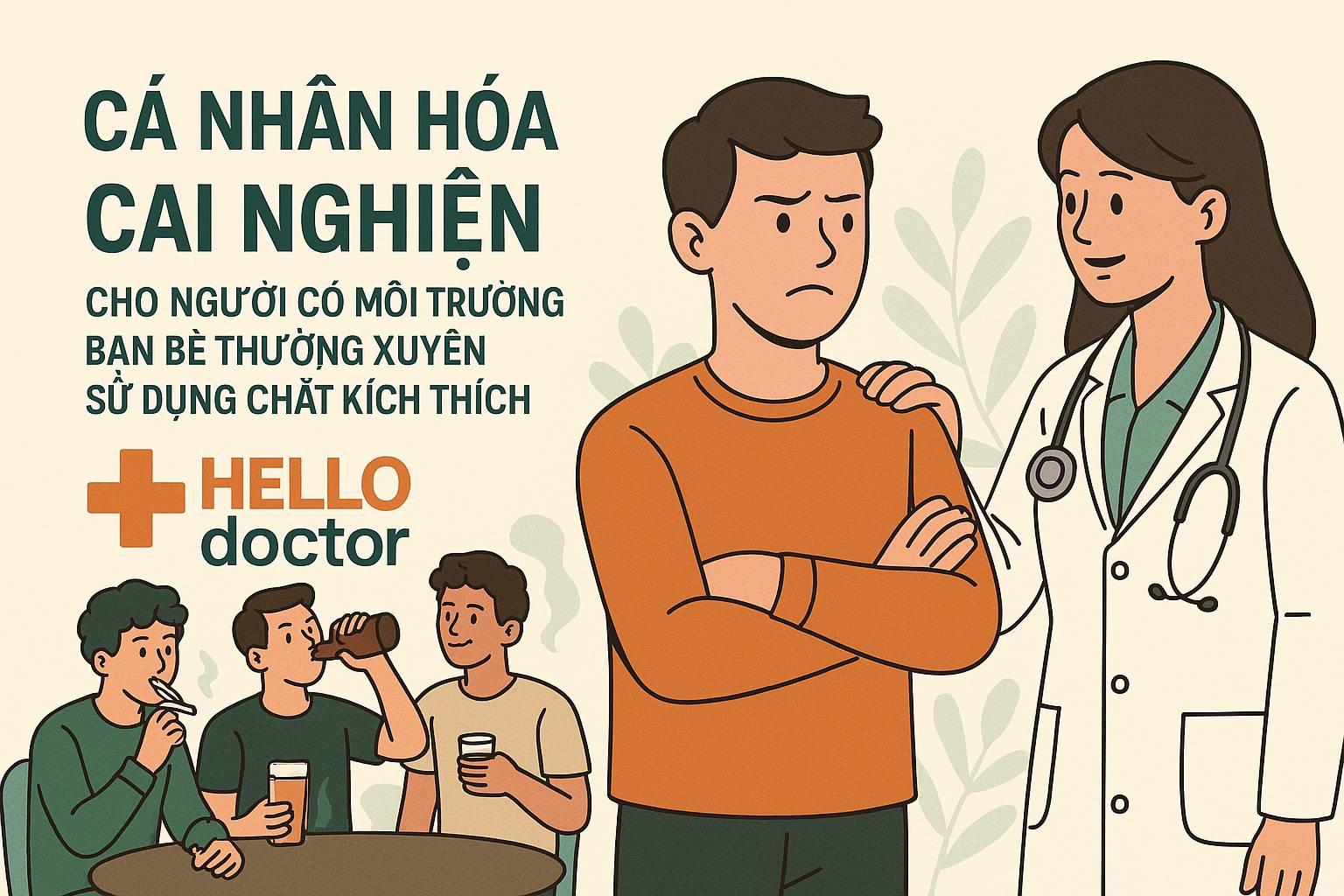 Cá nhân hóa cai nghiện cho người có môi trường bạn bè thường xuyên sử dụng chất kích thích