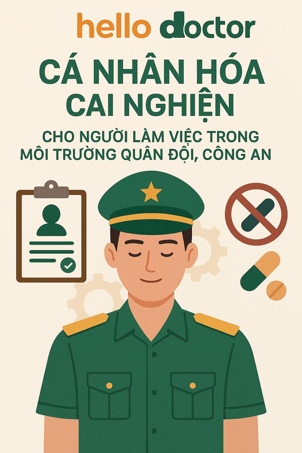 Cá nhân hóa cai nghiện cho người làm việc trong môi trường quân đội, công an