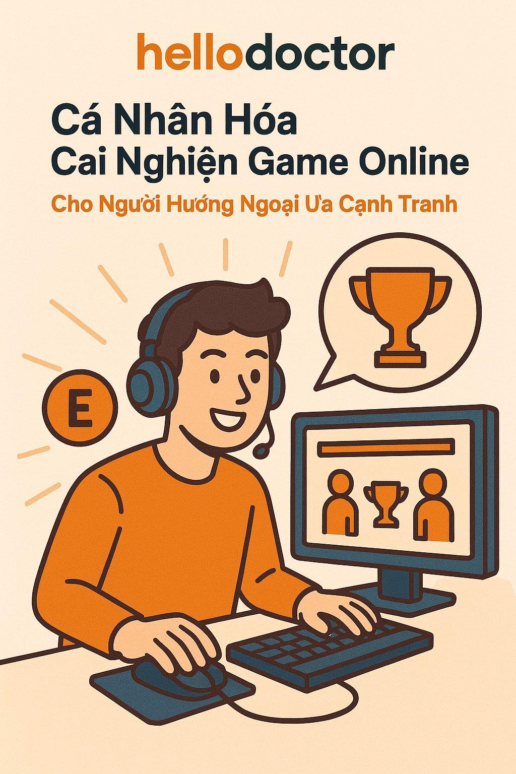 Cá nhân hóa cai nghiện game online cho người hướng ngoại ưa cạnh tranh