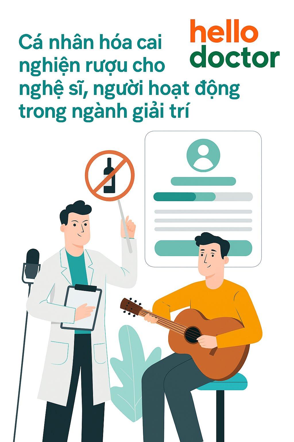 Cá nhân hóa cai nghiện rượu cho nghệ sĩ, người hoạt động trong ngành giải trí