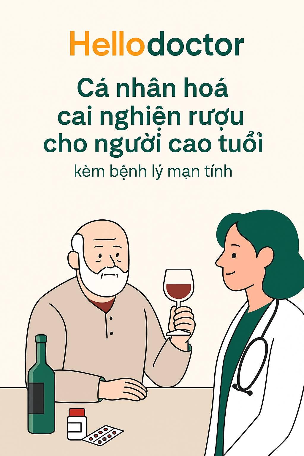 Cá nhân hóa cai nghiện rượu cho người cao tuổi, kèm bệnh lý mạn tính