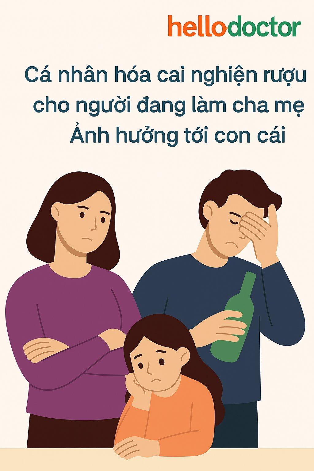 Cá nhân hóa cai nghiện rượu cho người đang làm cha mẹ, ảnh hưởng tới con cái
