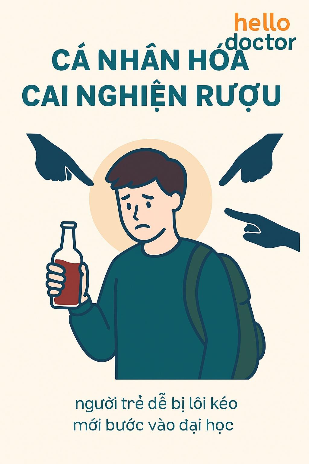 Cá nhân hóa cai nghiện rượu cho người trẻ mới bước vào đại học, dễ bị lôi kéo