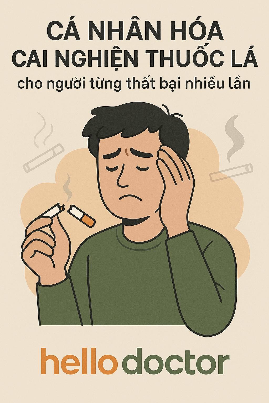 Cá nhân hóa cai nghiện thuốc lá cho người từng thất bại nhiều lần