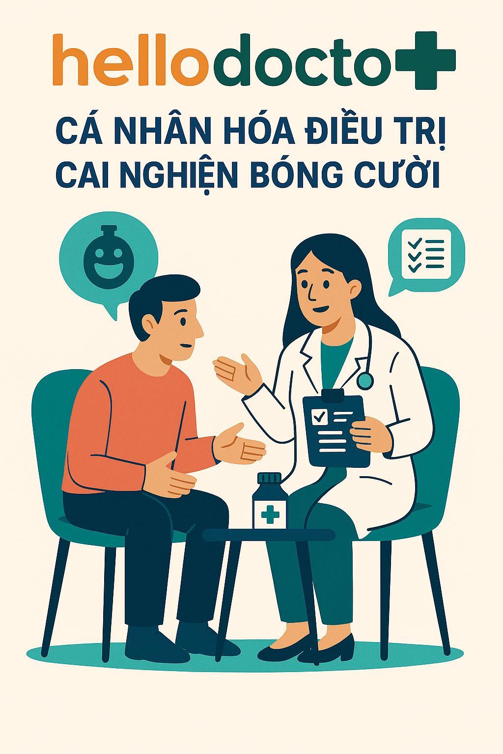 Cá nhân hóa điều trị cai nghiện bóng cười tại Hello Doctor: Mỗi bệnh nhân một phác đồ riêng