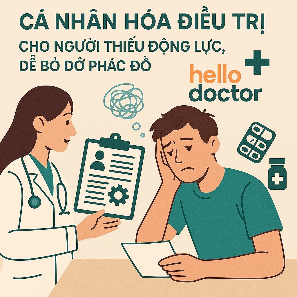 Cá nhân hóa điều trị cho người thiếu động lực, dễ bỏ dở phác đồ