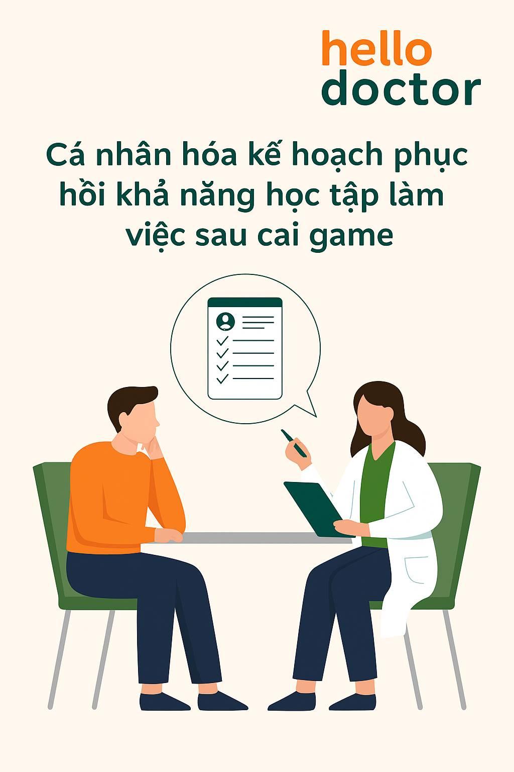 Cá nhân hóa kế hoạch phục hồi khả năng học tập làm việc sau cai game