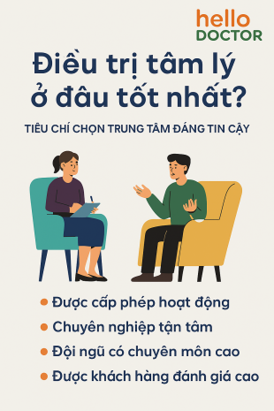 Điều trị tâm lý ở đâu tốt nhất? Tiêu chí chọn trung tâm đáng tin cậy Điều trị tâm lý ở đâu tốt nhất? Tiêu chí chọn trung tâm đáng tin cậy