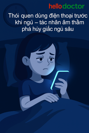 Thói quen dùng điện thoại trước khi ngủ – tác nhân âm thầm phá hủy giấc ngủ sâu Thói quen dùng điện thoại trước khi ngủ – tác nhân âm thầm phá hủy giấc ngủ sâu