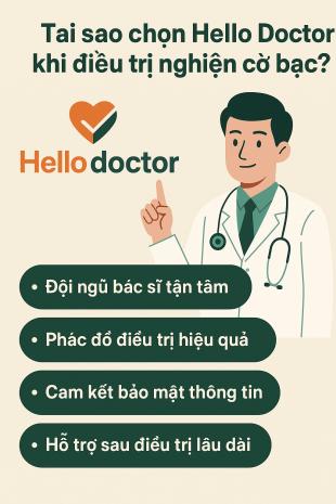 Tại sao chọn Hello Doctor khi điều trị nghiện cờ bạc? Những ưu điểm khác biệt Tại sao chọn Hello Doctor khi điều trị nghiện cờ bạc? Những ưu điểm khác biệt