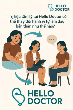 Trị liệu tâm lý tại Hello Doctor có thể thay đổi hành vi tự làm đau bản thân như thế nào?