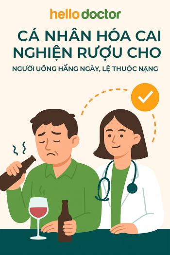 Cá nhân hóa cai nghiện rượu cho người uống hằng ngày, lệ thuộc nặng