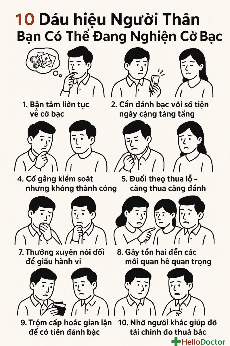 10 Dấu hiệu Người Thân Bạn Có Thể Đang Nghiện Cờ Bạc