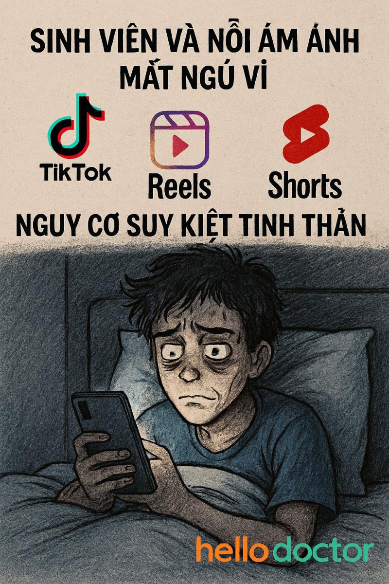 Sinh viên và nỗi ám ảnh mất ngủ vì TikTok, Reels, Shorts – Nguy cơ suy kiệt tinh thần
