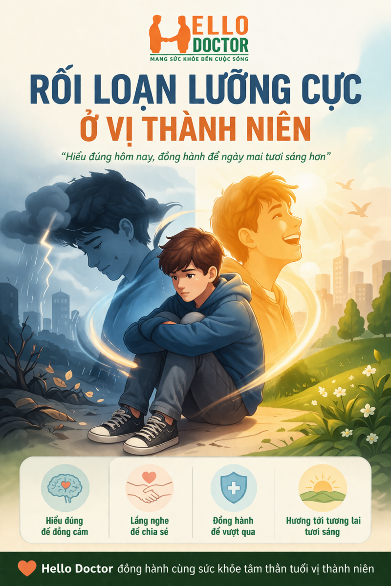 Rối loạn lưỡng cực ở người trẻ: Dấu hiệu nhận biết qua mất ngủ kéo dài và dao động cảm xúc
