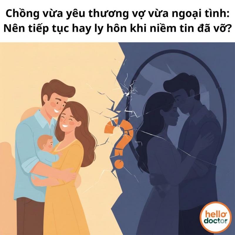Chồng vừa yêu thương vợ vừa ngoại tình: Nên tiếp tục hay ly hôn khi niềm tin đã vỡ? Chồng vừa yêu thương vợ vừa ngoại tình: Nên tiếp tục hay ly hôn khi niềm tin đã vỡ?