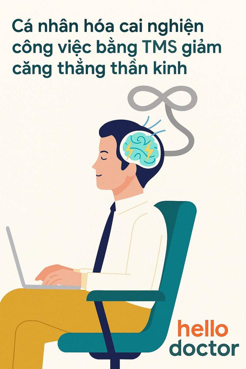 Cá nhân hóa cai nghiện công việc bằng TMS giảm căng thẳng thần kinh