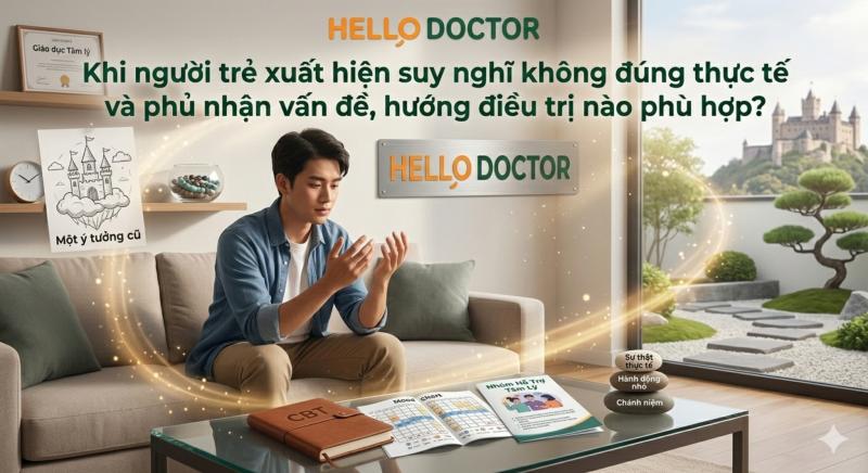 Khi người trẻ xuất hiện suy nghĩ không đúng thực tế và phủ nhận vấn đề, hướng điều trị nào phù hợp?