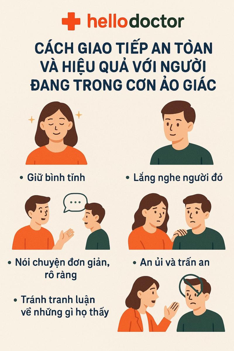 Cách giao tiếp an toàn và hiệu quả với người đang trong cơn ảo giác