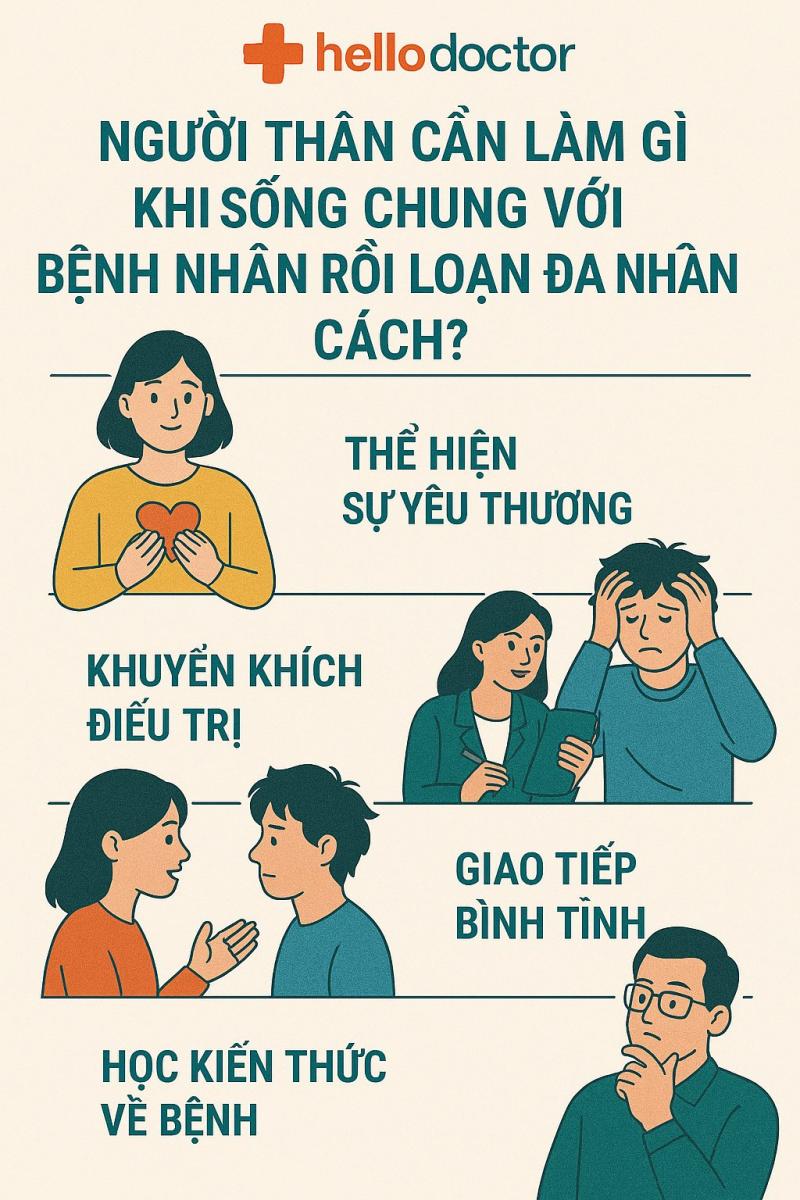 Người thân cần làm gì khi sống chung với bệnh nhân rối loạn đa nhân cách
