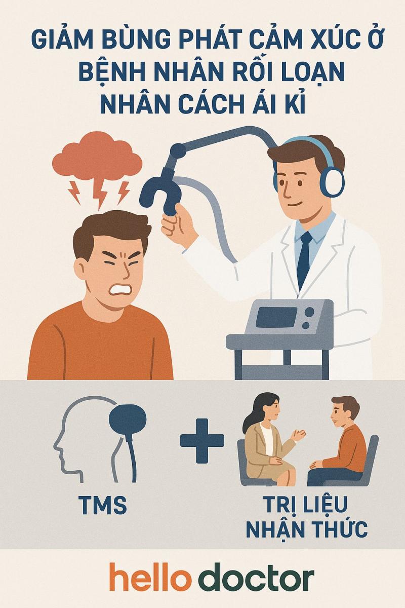 Giảm bùng phát cảm xúc ở bệnh nhân rối loạn nhân cách ái kỷ nhờ kết hợp TMS và trị liệu nhận thức