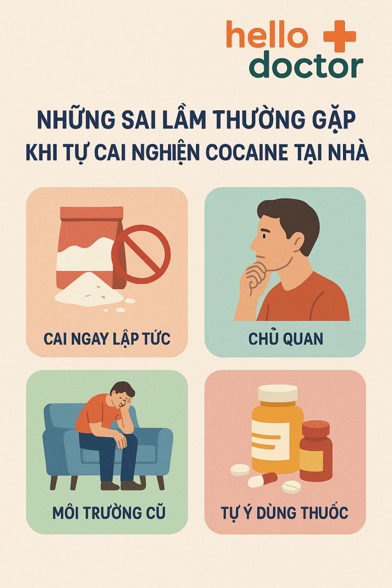 Những sai lầm thường gặp khi tự cai nghiện cocaine tại nhà