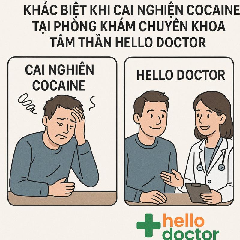 Khác biệt khi cai nghiện cocaine tại phòng khám chuyên khoa tâm thần Hello Doctor