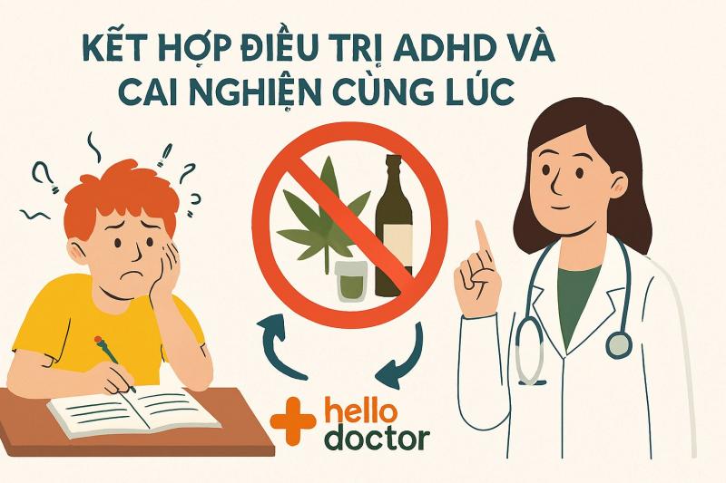 Kết hợp điều trị ADHD và cai nghiện cùng lúc – Cách Hello Doctor giúp bệnh nhân tránh tái phát