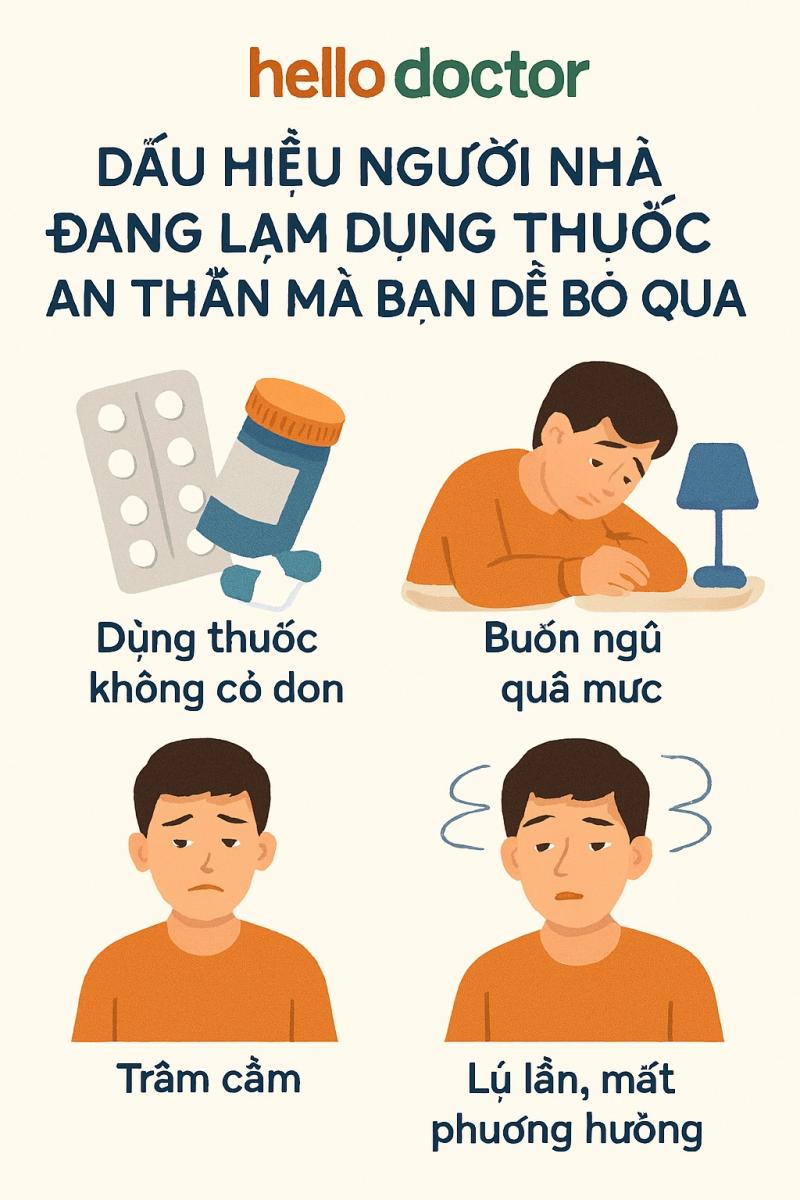 Dấu hiệu người nhà đang lạm dụng thuốc an thần mà bạn dễ bỏ qua Dấu hiệu người nhà đang lạm dụng thuốc an thần mà bạn dễ bỏ qua