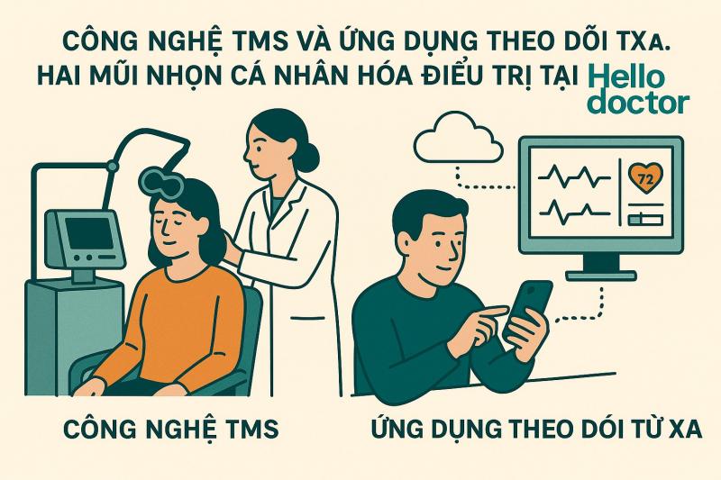 Công nghệ TMS và ứng dụng theo dõi từ xa: Hai mũi nhọn cá nhân hóa điều trị tại Hello Doctor Công nghệ TMS và ứng dụng theo dõi từ xa: Hai mũi nhọn cá nhân hóa điều trị tại Hello Doctor