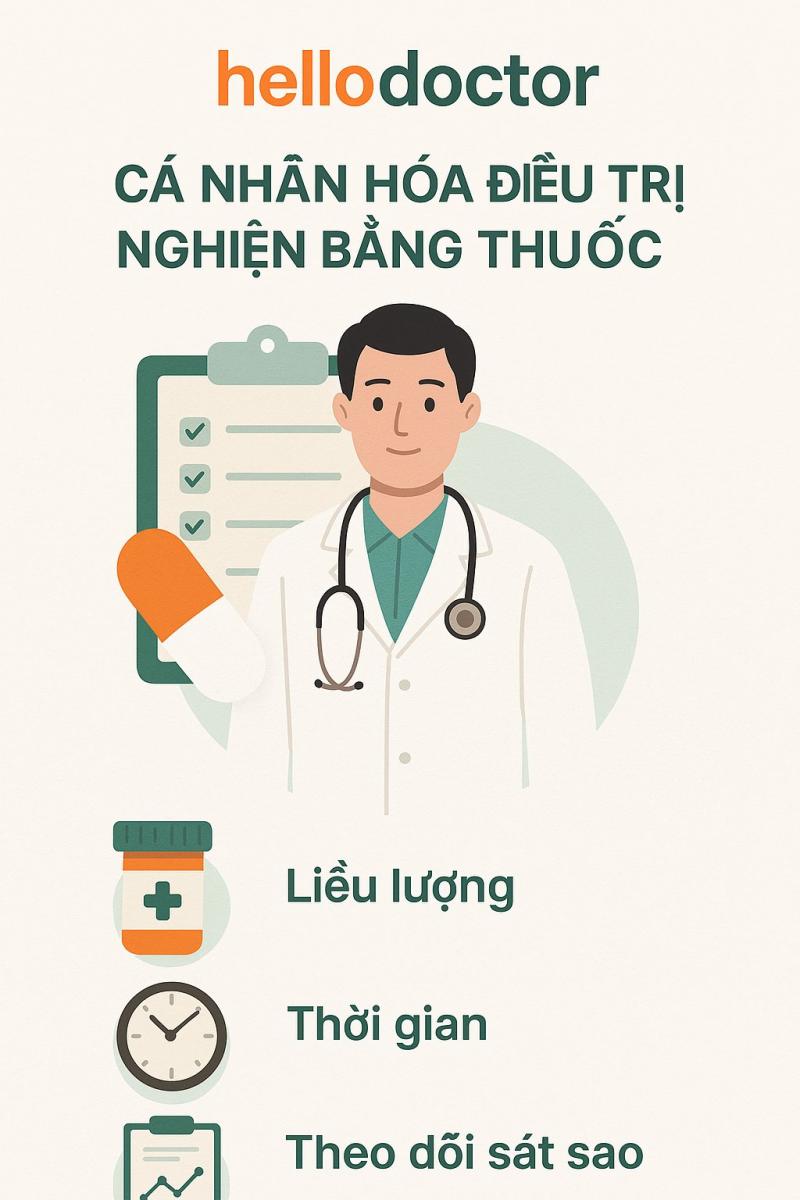 Cá nhân hóa điều trị nghiện bằng thuốc: Liều lượng – thời gian – theo dõi sát sao Cá nhân hóa điều trị nghiện bằng thuốc: Liều lượng – thời gian – theo dõi sát sao