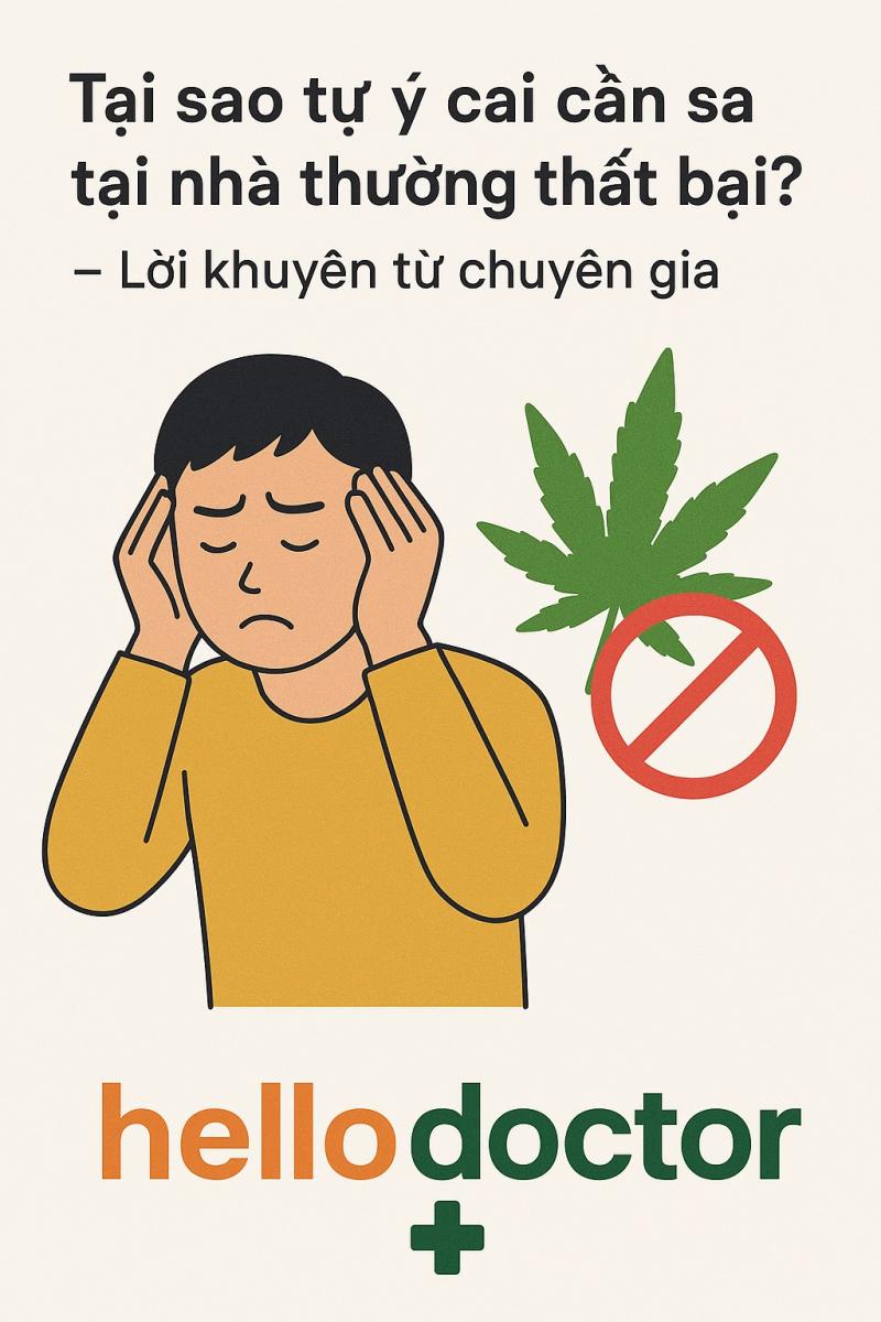 Tại sao tự ý cai cần sa tại nhà thường thất bại? – Lời khuyên từ chuyên gia Hello Doctor