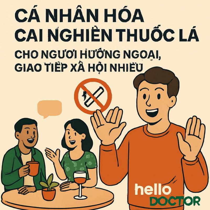 Cá nhân hóa cai nghiện thuốc lá cho người hướng ngoại, giao tiếp xã hội nhiều Cá nhân hóa cai nghiện thuốc lá cho người hướng ngoại, giao tiếp xã hội nhiều