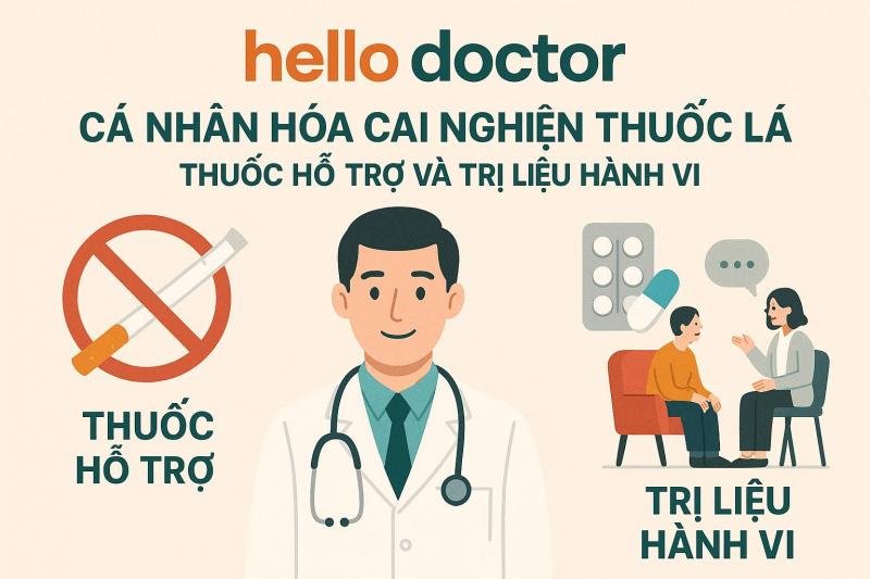 Cá nhân hóa cai nghiện thuốc lá kết hợp thuốc hỗ trợ và trị liệu hành vi