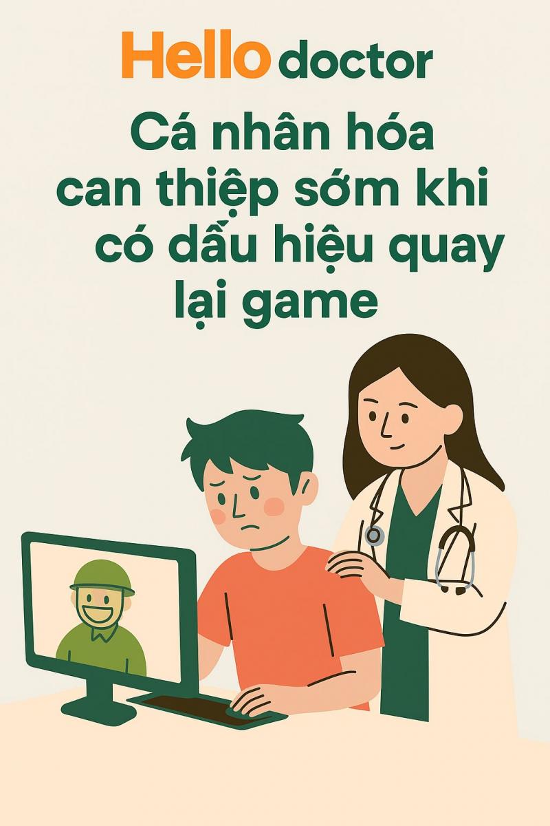 Cá nhân hóa can thiệp sớm khi có dấu hiệu quay lại game