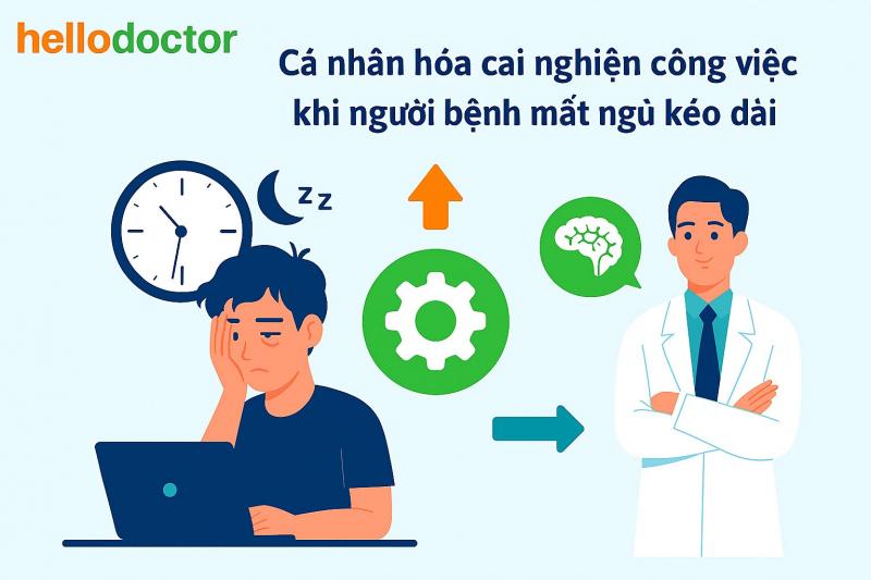 Cá nhân hóa cai nghiện công việc khi người bệnh mất ngủ kéo dài