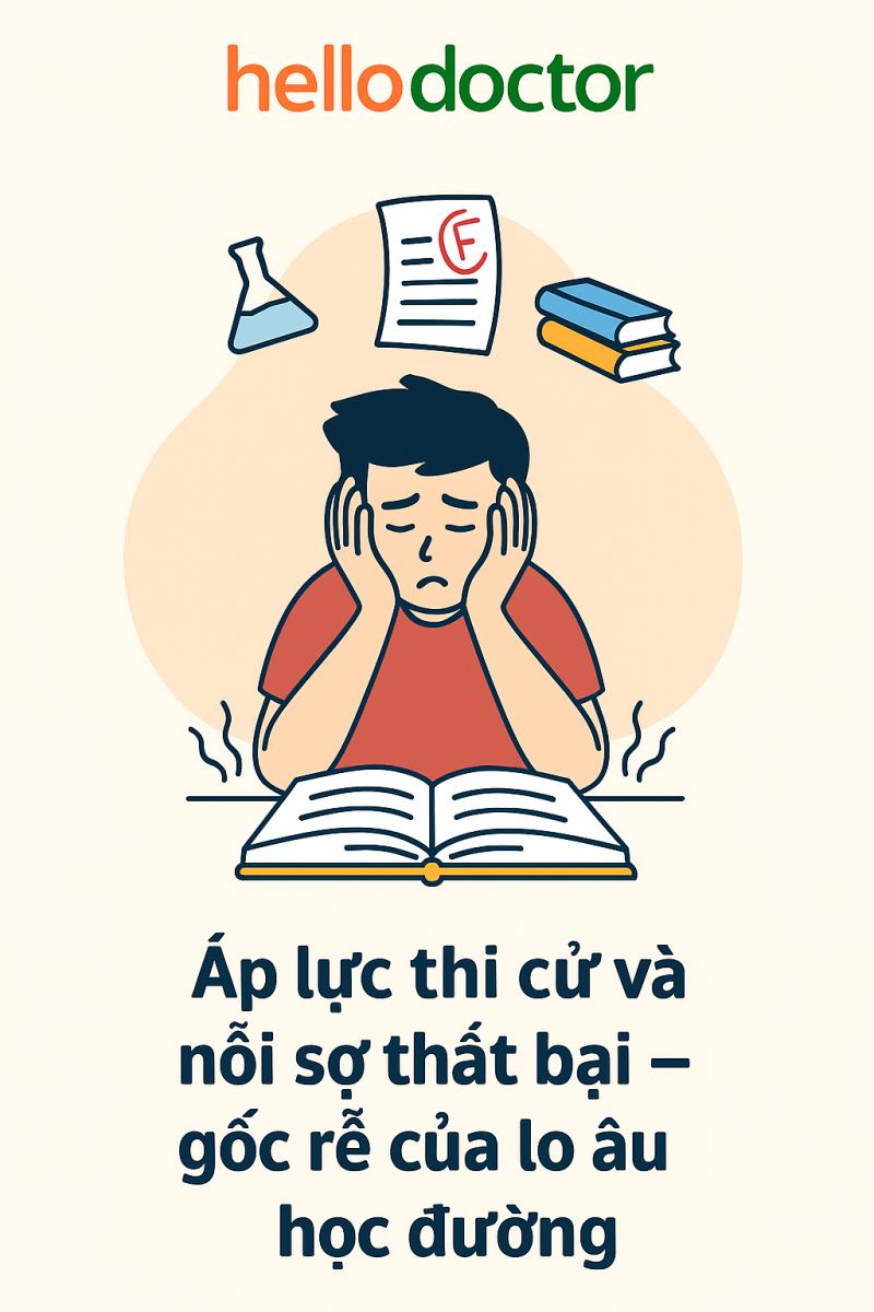 Áp lực thi cử và nỗi sợ thất bại – gốc rễ của lo âu học đường