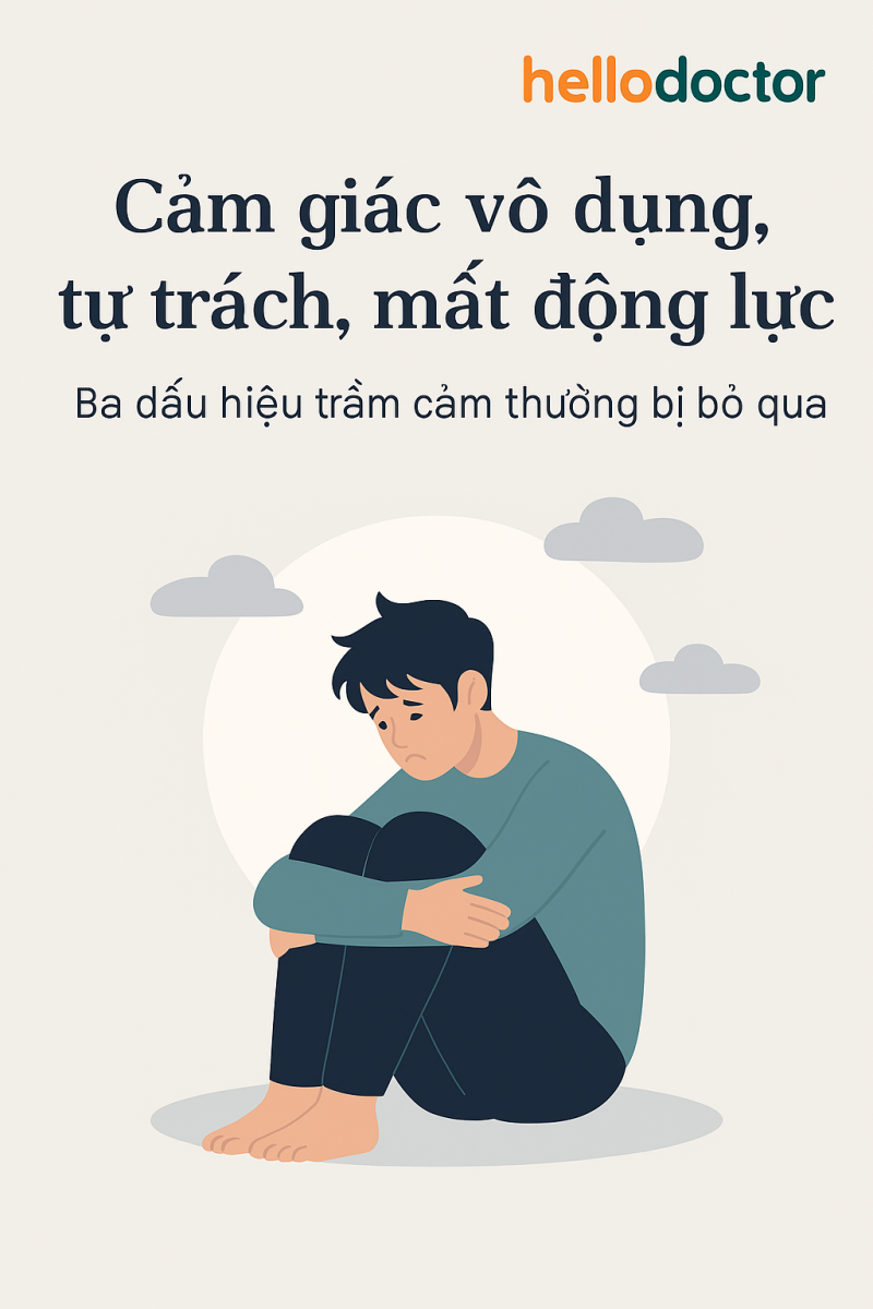 Cảm giác vô dụng, tự trách, mất động lực – Ba dấu hiệu trầm cảm thường bị bỏ qua Cảm giác vô dụng, tự trách, mất động lực – Ba dấu hiệu trầm cảm thường bị bỏ qua