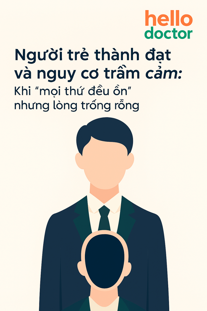 Người trẻ thành đạt và nguy cơ trầm cảm: Khi “mọi thứ đều ổn” nhưng lòng trống rỗng