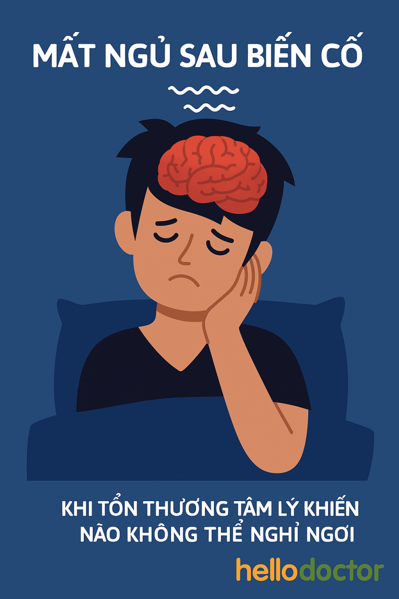 Mất ngủ sau biến cố – khi tổn thương tâm lý khiến não không thể nghỉ ngơi