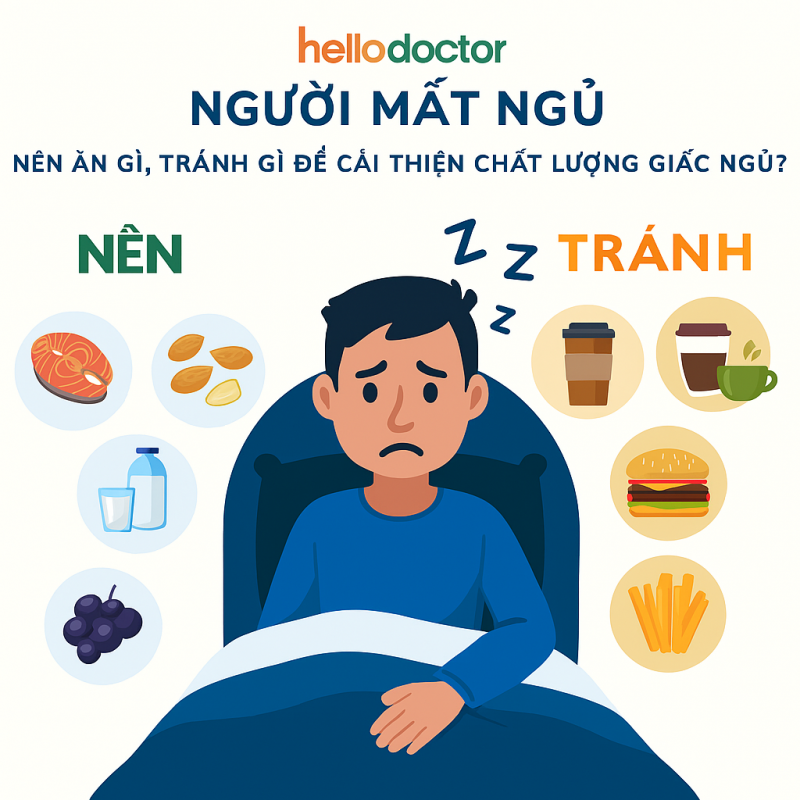 Người mất ngủ nên ăn gì, tránh gì để cải thiện chất lượng giấc ngủ Người mất ngủ nên ăn gì, tránh gì để cải thiện chất lượng giấc ngủ