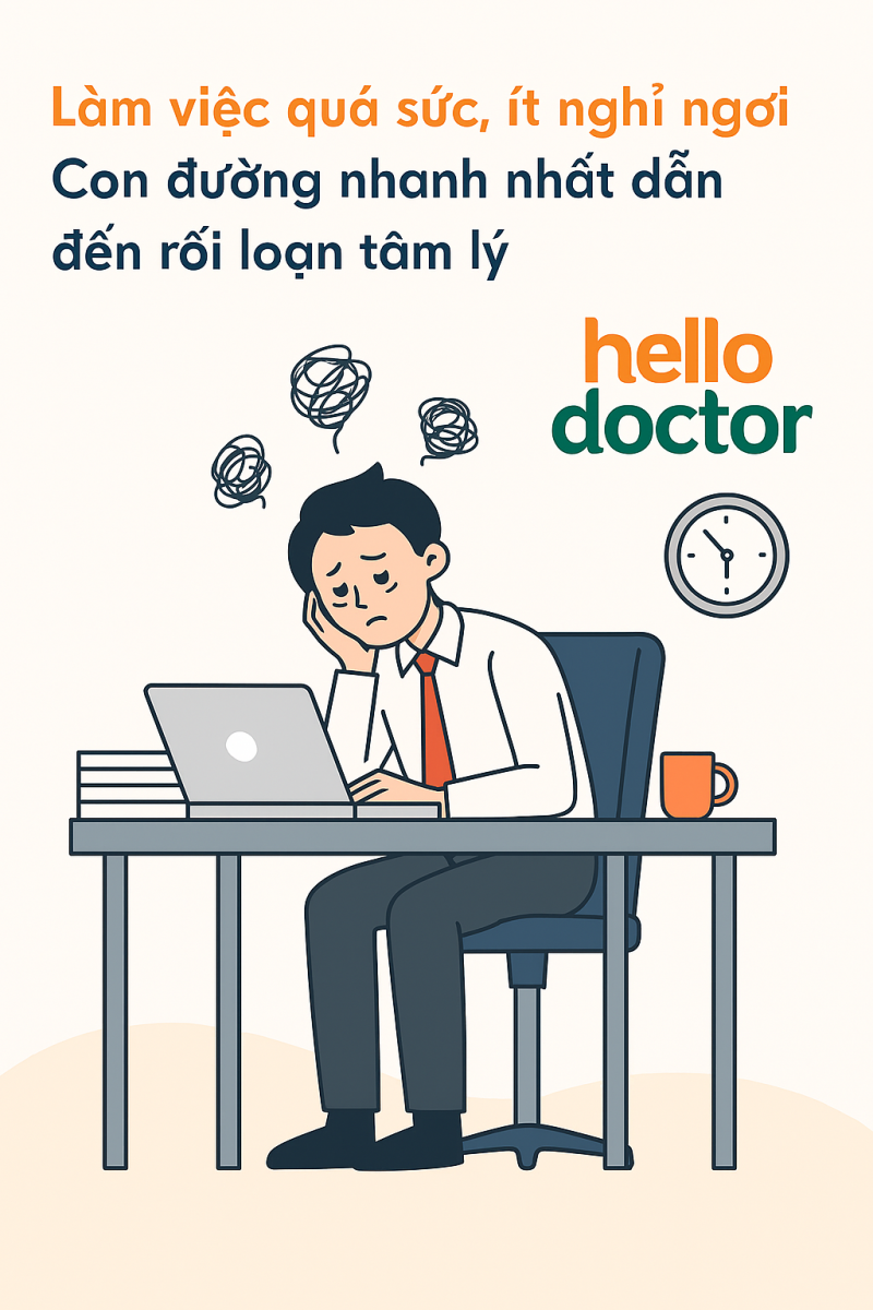 Làm việc quá sức, ít nghỉ ngơi – con đường nhanh nhất dẫn đến rối loạn tâm lý