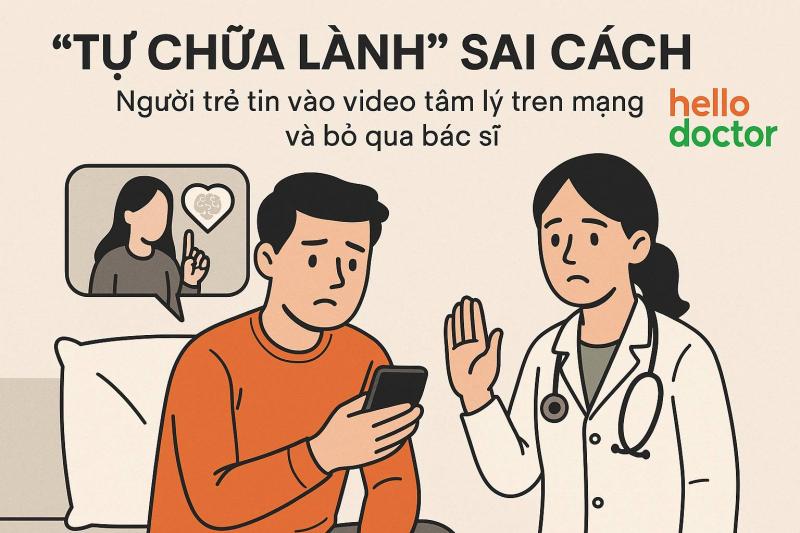 “Tự chữa lành” sai cách – người trẻ tin vào video tâm lý trên mạng và bỏ qua bác sĩ “Tự chữa lành” sai cách – người trẻ tin vào video tâm lý trên mạng và bỏ qua bác sĩ