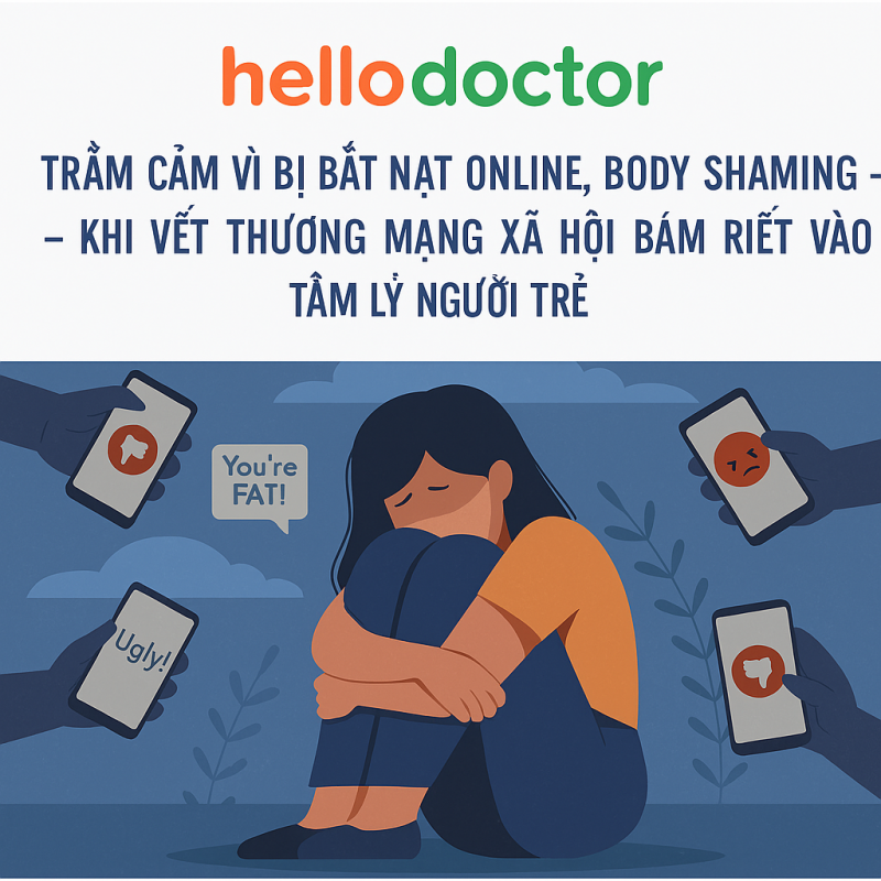 TRẦM CẢM VÌ BỊ BẮT NẠT ONLINE, BODY SHAMING – KHI VẾT THƯƠNG MẠNG XÃ HỘI BÁM RIẾT VÀO TÂM LÝ NGƯỜI TRẺ